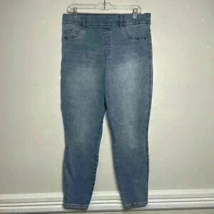 Spanx Women’s XL‎ Ankle Skinny Jegging Pull On Stretch Blue Denim High Rise